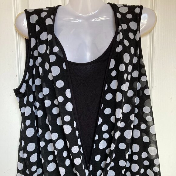 Unbranded ballon bottom, top with black and white polka dots, size Medium/Large - Picture 1 of 5